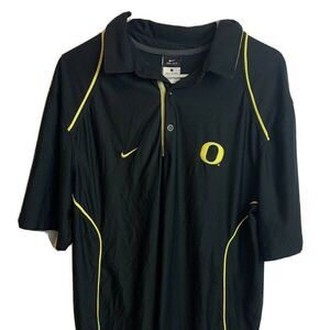 Nike Mens Black Sewn Golf Polo Shirt Size Large